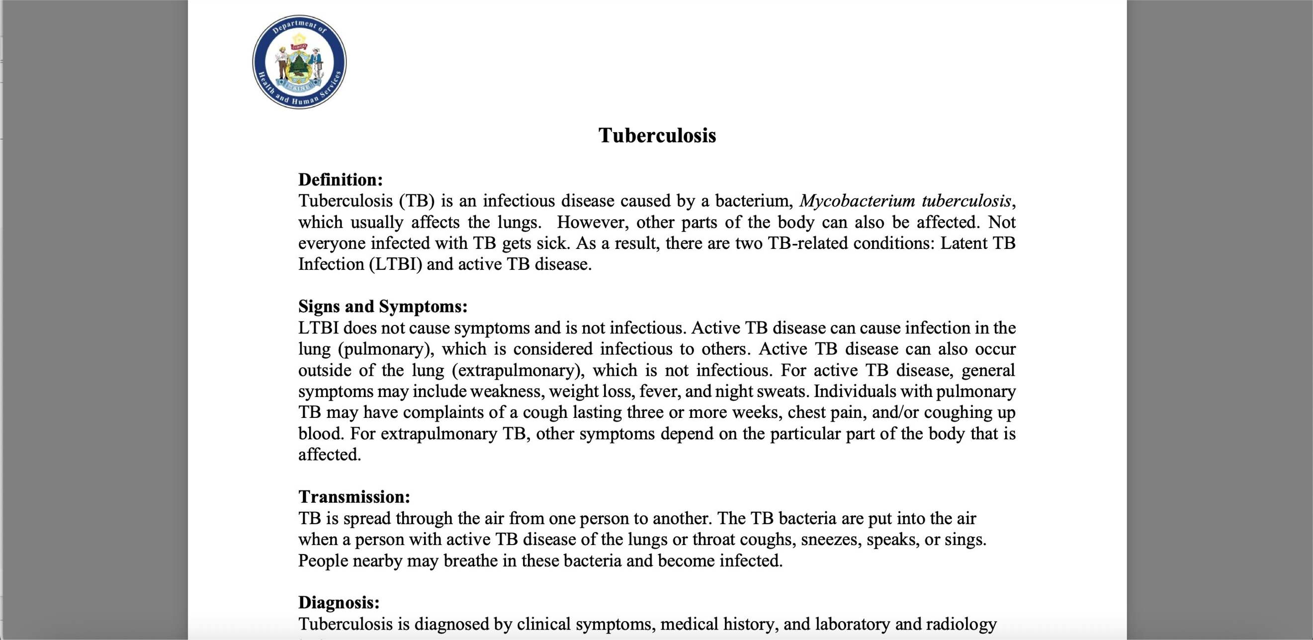 Tuberculosis