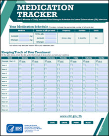 Medication Tracker: The 3 Months of Daily Isoniazid Plus Rifampin Schedule for Latent Tuberculosis (TB) Infection