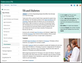 TB and Diabetes webpage