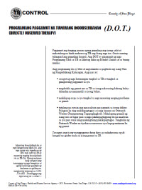 Programang Paggamot Na Tuwirang Inoobserbahan[Directly Observed Therapy (DOT) Program]