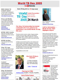 World TB Day 2005: Frontline TB Care Providers: Heroes in the Fight Against Tuberculosis