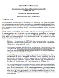 Nota Informativa No. 1: Dia Mundial de la Tuberculosis 2005[Briefing Note - 1: World Stop TB Day 2005]