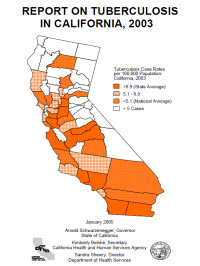 Report on Tuberculosis in California, 2003