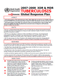 2007-2008 XDR & MDR Tuberculosis Global Response Plan