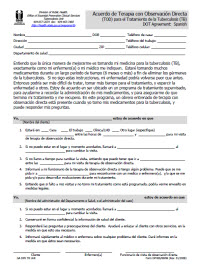 Acuerdo de Terapia con Observación Directa (TOD) para el Tratamiento de la Tuberculosis (TB)[Directly Observed Therapy (DOT) - Agreement for Tuberculosis (TB) Treatment]