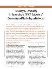 Involving the Community in Responding to TB/HIV: Outcomes of Community-Led Monitoring and Advocacy