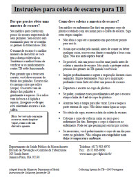 Instruções Para Coleta De Escarro Para TB[Instructions for Collecting Sputum for TB]