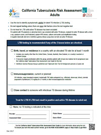 California Tuberculosis Risk Assessment Tool and User Guide