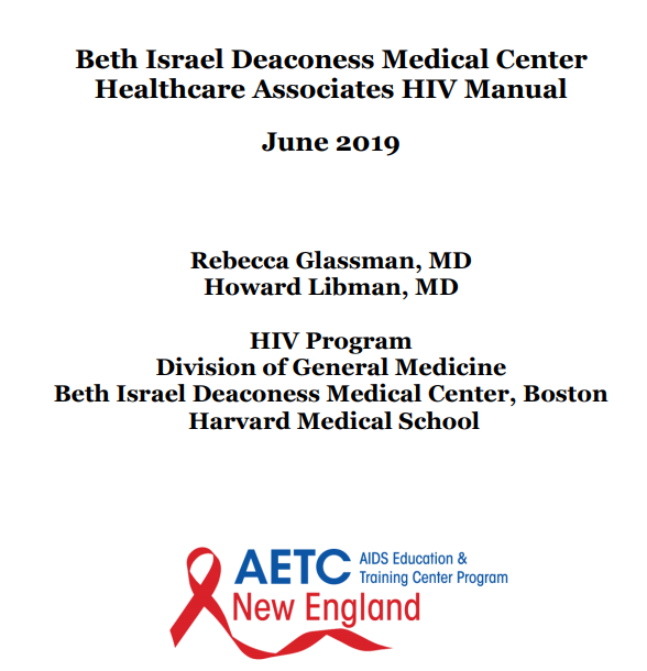 Beth Israel Deaconess Medical Center Healthcare Associates HIV Manual