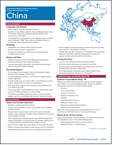 Cultural Quick Reference Guide: China