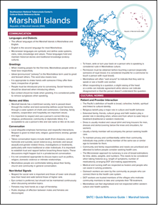 Cultural Quick Reference Guide: Marshall Islands