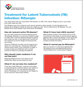 Treatment for Latent Tuberculosis (TB) Infection: Rifampin