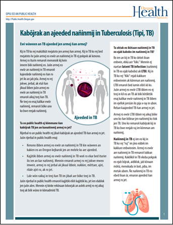Kabõjrak an ajeeded nañinmij in Tuberculosis (Tipi, TB) [Stopping the spread of Tuberculosis (TB)]