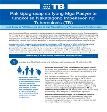 Pakikipag-usap sa Iyong Mga Pasyente tungkol sa Nakatagong Impeksyon ng Tuberculosis (TB) [Talking with Your Patients about Latent Tuberculosis (TB) Infection]