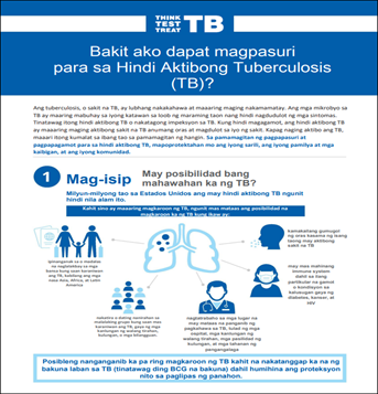 Bakit ako dapat magpasuri para sa Hindi Aktibong Tuberculosis (TB)? [Why should I be tested for Inactive Tuberculosis (TB)?]
