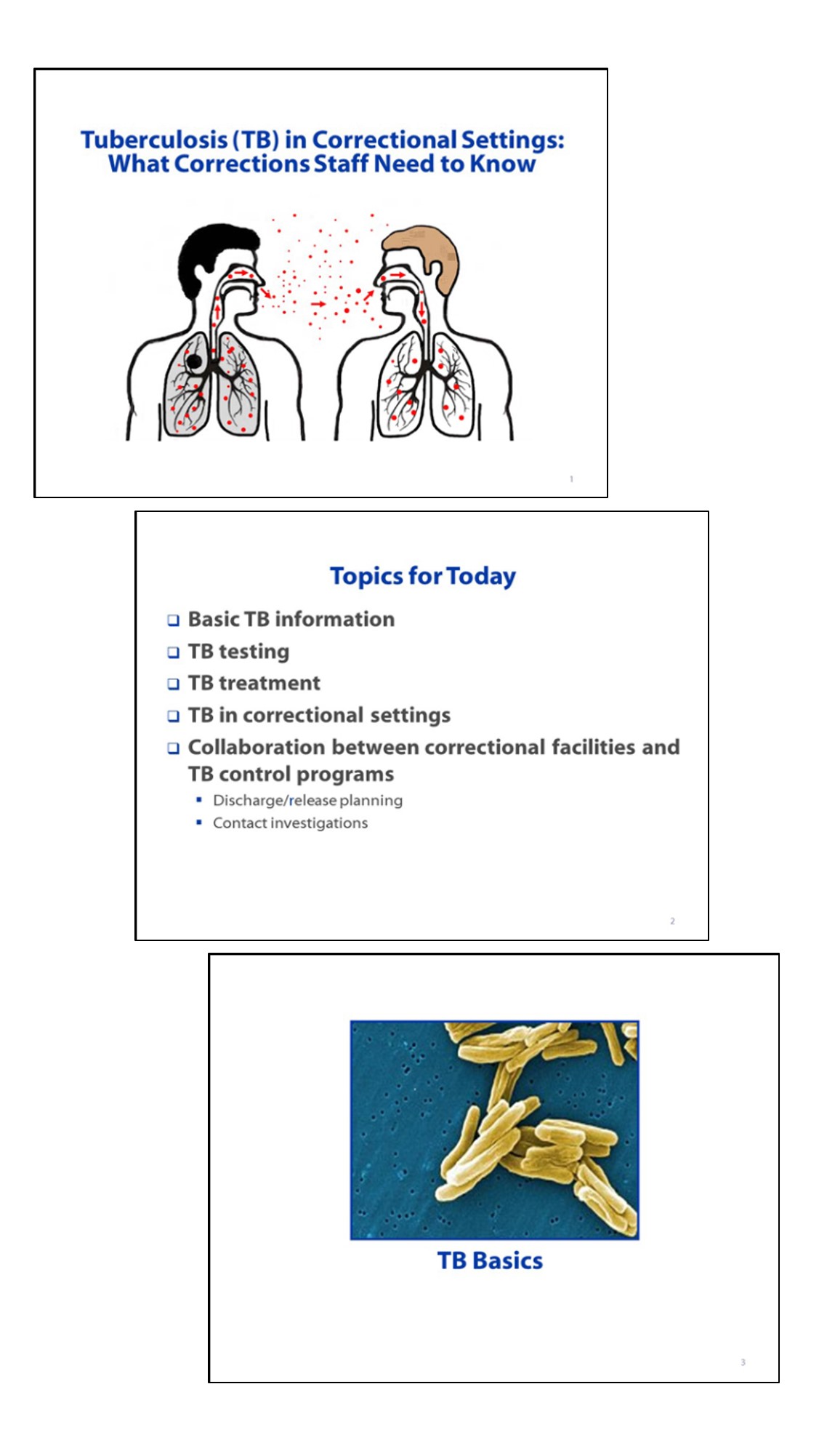 Tuberculosis (TB) in Correctional Settings: What Corrections Staff Need to Know