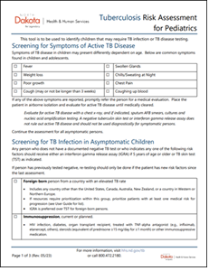 Tuberculosis Risk Assessment for Pediatrics