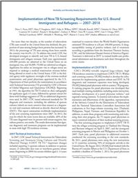 MMWR: Implementation of New TB Screening Requirements for U.S.-Bound Immigrants and Refugees–2007-2014