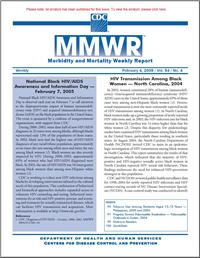 MMWR: HIV Transmission Among Black Women: North Carolina, 2004