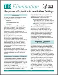 Respiratory Protection in Health-Care Settings