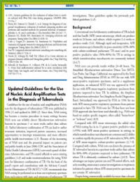 Updated Guidelines for the Use of Nucleic Acid Amplification Tests in the Diagnosis of Tuberculosis