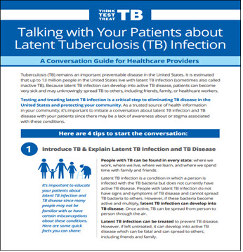 Talking with Your Patients about Latent Tuberculosis (TB) Infection 