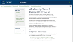 Video Directly Observed Therapy (VDOT) Tool Kit