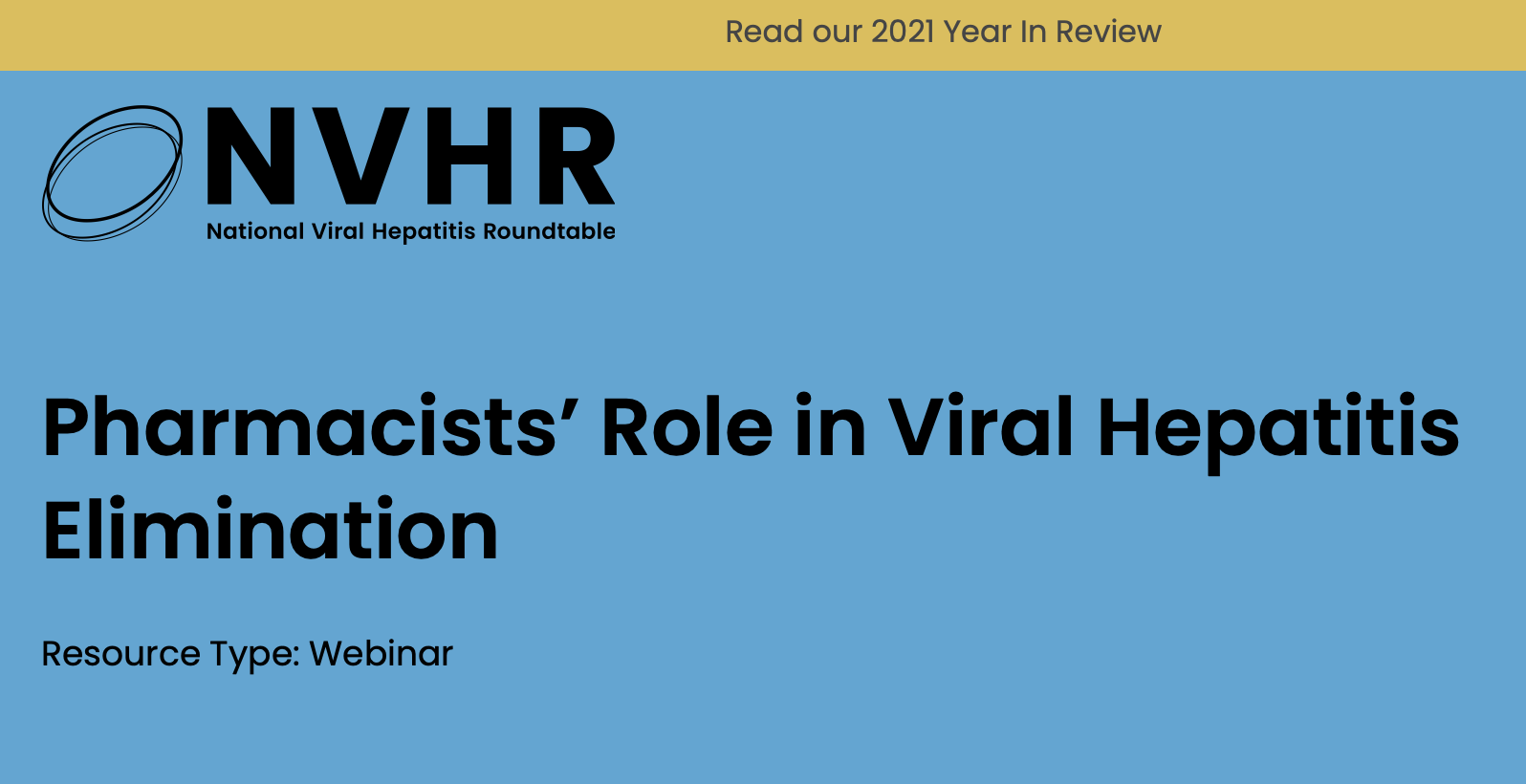 Pharmacists’ Role in Viral Hepatitis Elimination