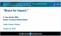 Brace for Impact. Health Literacy Training Webinar