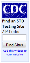 CDC Basic STD Test Search Box