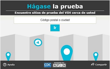GetTested HIV Widget Spanish