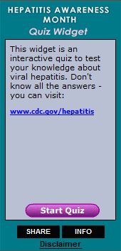 Hepatitis Awareness Month Quiz Widget