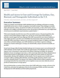 Thumbnail image of Health and Access  to Care and Coverage  for Lesbian, Gay, Bisexual, and Transgender Individuals in the U.S. 