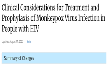 Clinical Considerations for Treatment Monkeypox Infection HIV (Web)