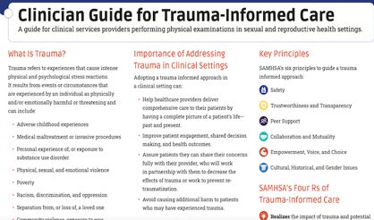 Clinician Guide For Trauma Informed Care National Prevention   Clinician Guide For Trauma Informed Care 