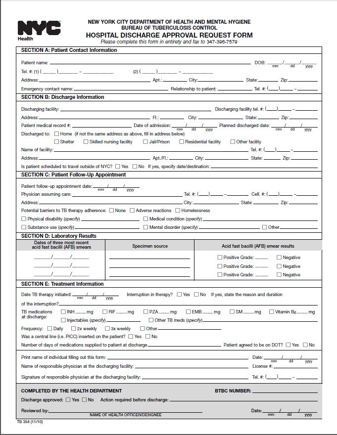 Hospital Discharge Approval Request Form National Prevention Information Network Connecting Public Health Professionals With Trusted Information And Each Other