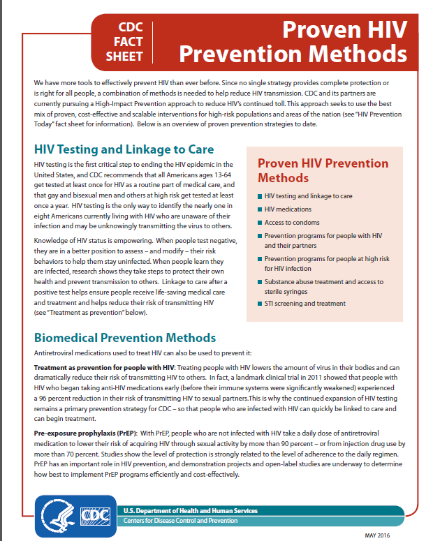 hiv aids prevention methods