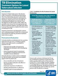 TB Elimination: Treatment Options for Latent Tuberculosis Infection ...