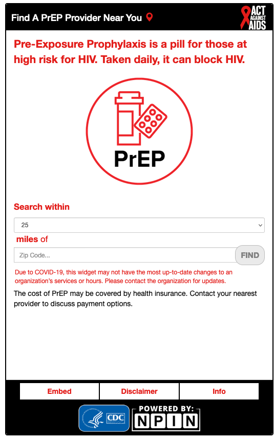 AAA - PrEP Widget AAA - PrEP Widget