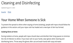Cleaning and Disinfecting for Mpox (Web)