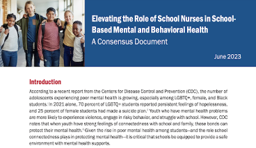Role of School Nurses Mental Health (PDF)