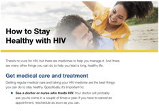 How to Stay Healthy with HIV (PDF)