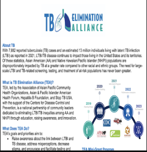 TB Elimination Alliance Fact Sheet (PDF)