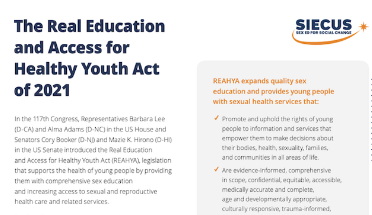 The Real Education and Access for Healthy Youth Act of 2021 (PDF)