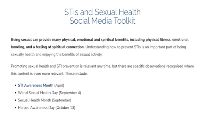 STIs and Safter Sex Social Media Toolkit (Web)