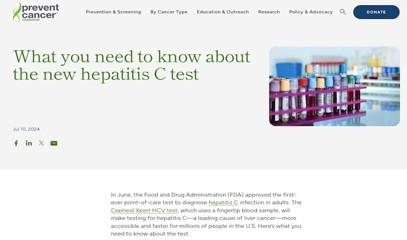 What You Need to Know About the New Hepatitis C Test (Web)