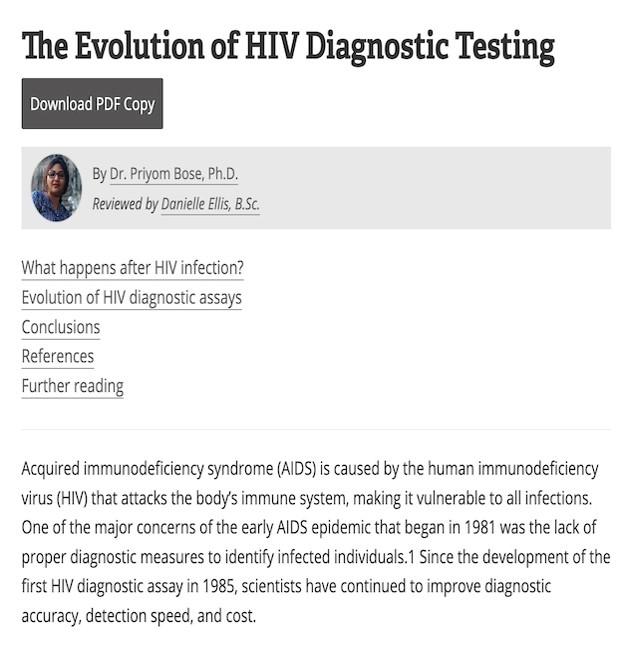 Evolution: HIV Testing (Web)