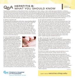 Hepatitis B: What You Should Know (PDF)