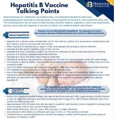 Hepatitis B Vaccine Talking Points (PDF)