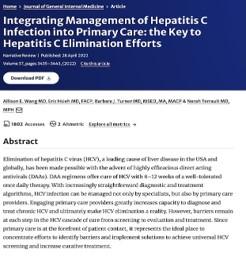 Integrating Management of Hepatitis C Infection into Primary Care: The Key to Hepatitis C Elimination Efforts (Web)